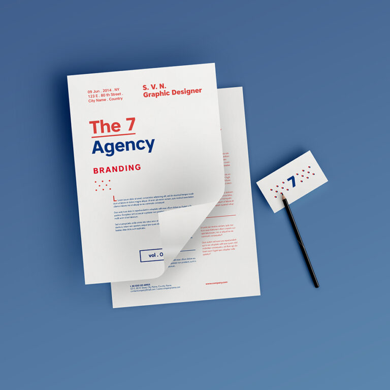 The 7 Agency branding documents.