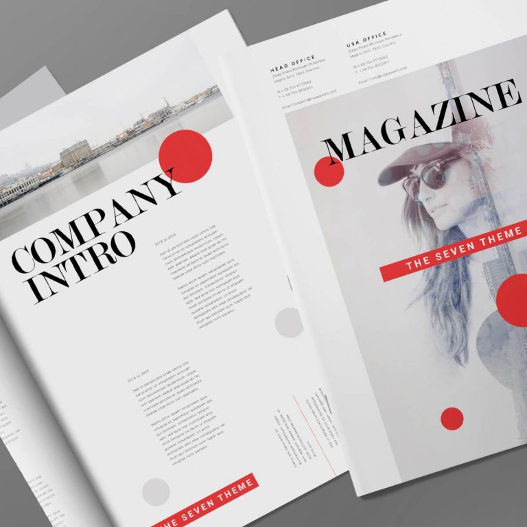 Company magazine intro: The Seven Theme.